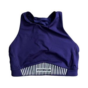 Savage x Fenty Purple Sports Bra Size Small inverted center design